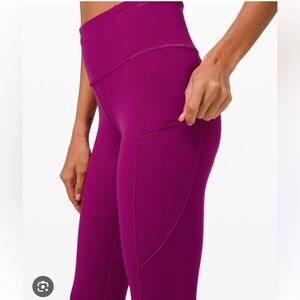 Lululemon Fast and Free Legging - fuchsia - Size 6